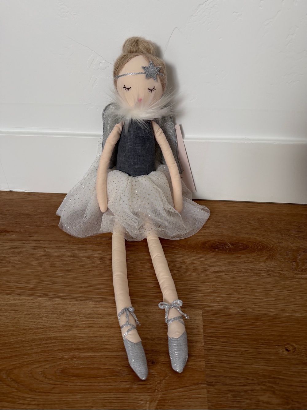 Anthropologie Silver and White Ava Ballerina Doll